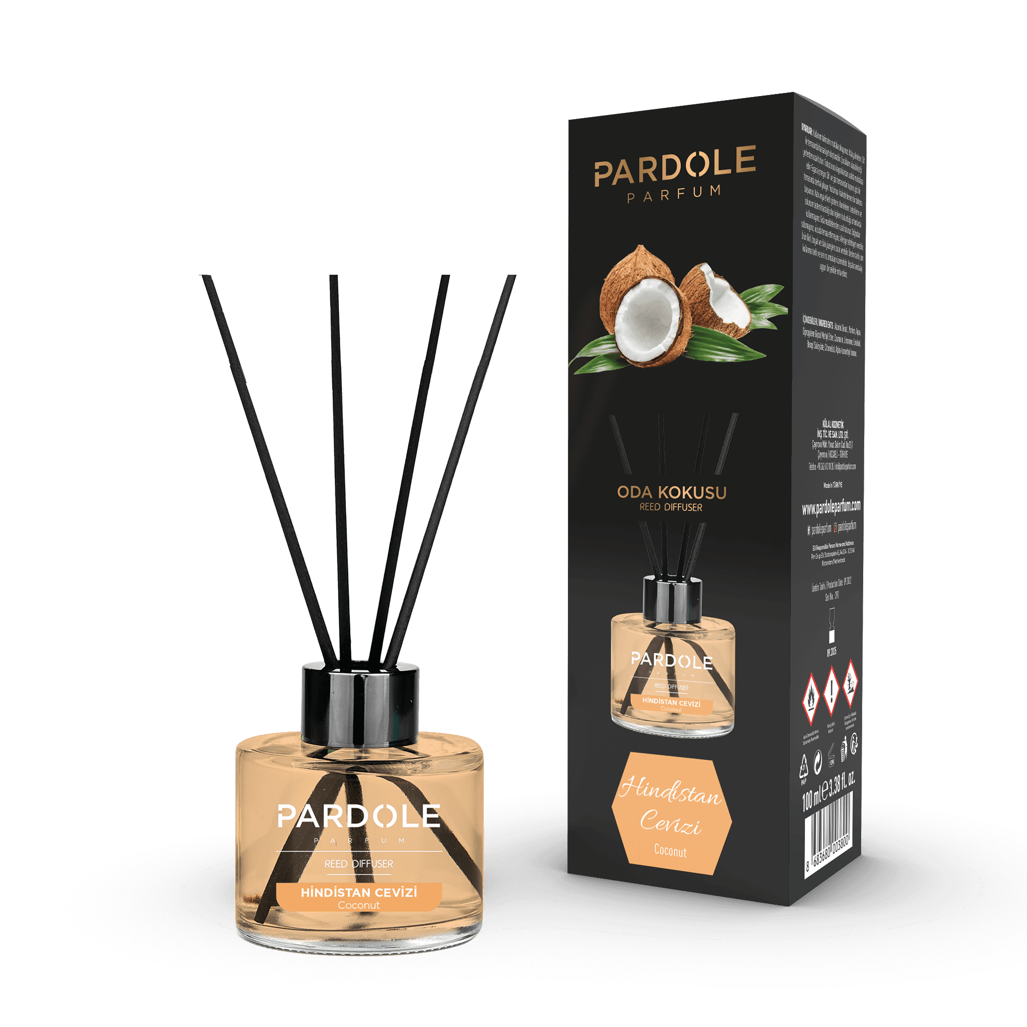Geurstokjes Coconut 100ML - Pardole Parfum