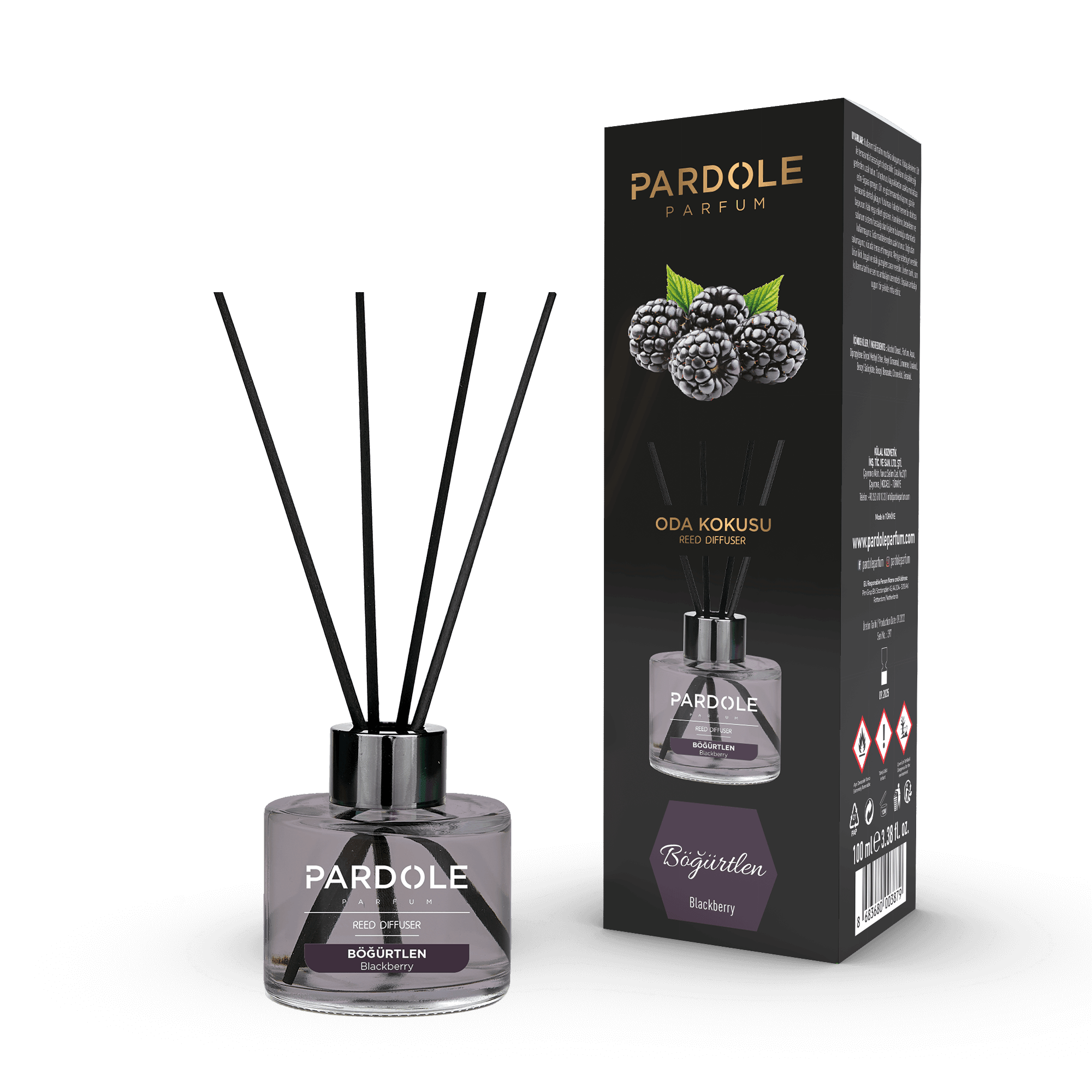 Geurstokjes Blackberry 100ML - Pardole Parfum